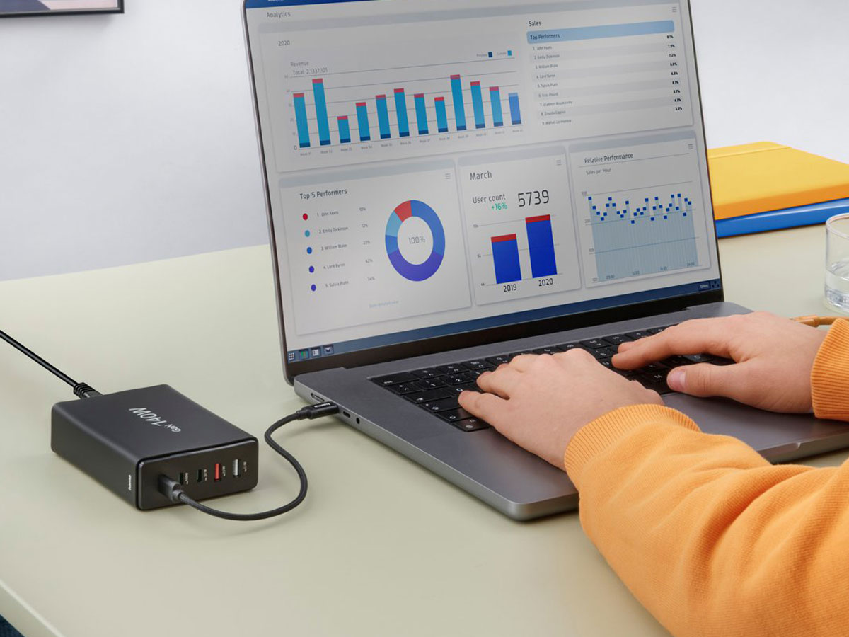 Hama Ladegerät 140W 3x USB-C 2X USB-A SCHWARZ