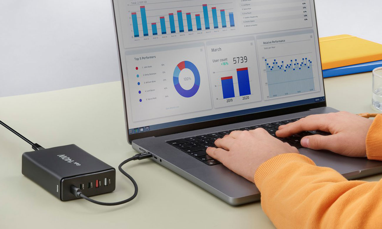 Hama Ladegerät 140W 3x USB-C 2X USB-A SCHWARZ