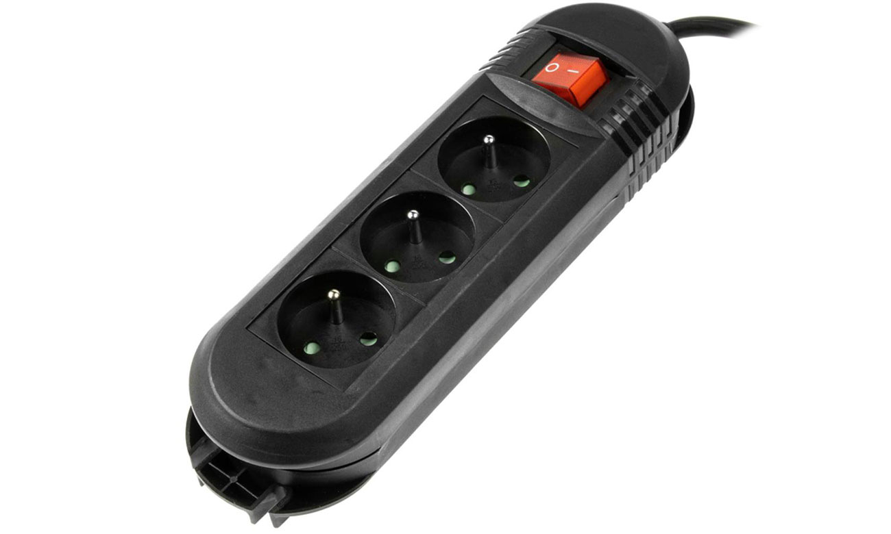Hama Steckdosenleiste Comfort 3-fach, 3 m (Schwarz) + Schalter