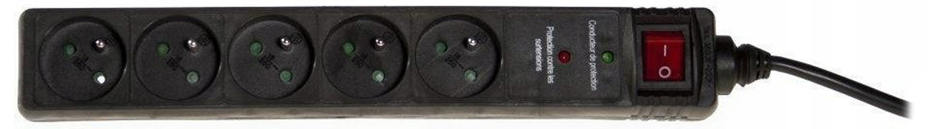 Überspannungsschutz-Steckdosenleiste Hama – 5 Steckdosen, 1,5 m