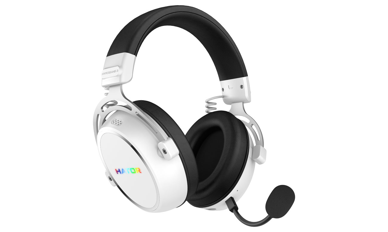 Zubehör für Gaming-Headsets HATOR Hypergang 3 Wireless Weiß - Ansicht von vorne im Winkel
