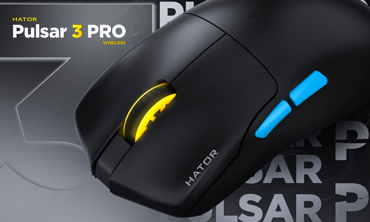 Drahtlose HATOR Pulsar 3 PRO Maus - Lifestyle-Grafik