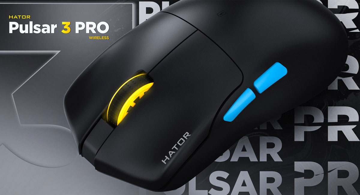 Drahtlose HATOR Pulsar 3 PRO Maus - Lifestyle-Grafik