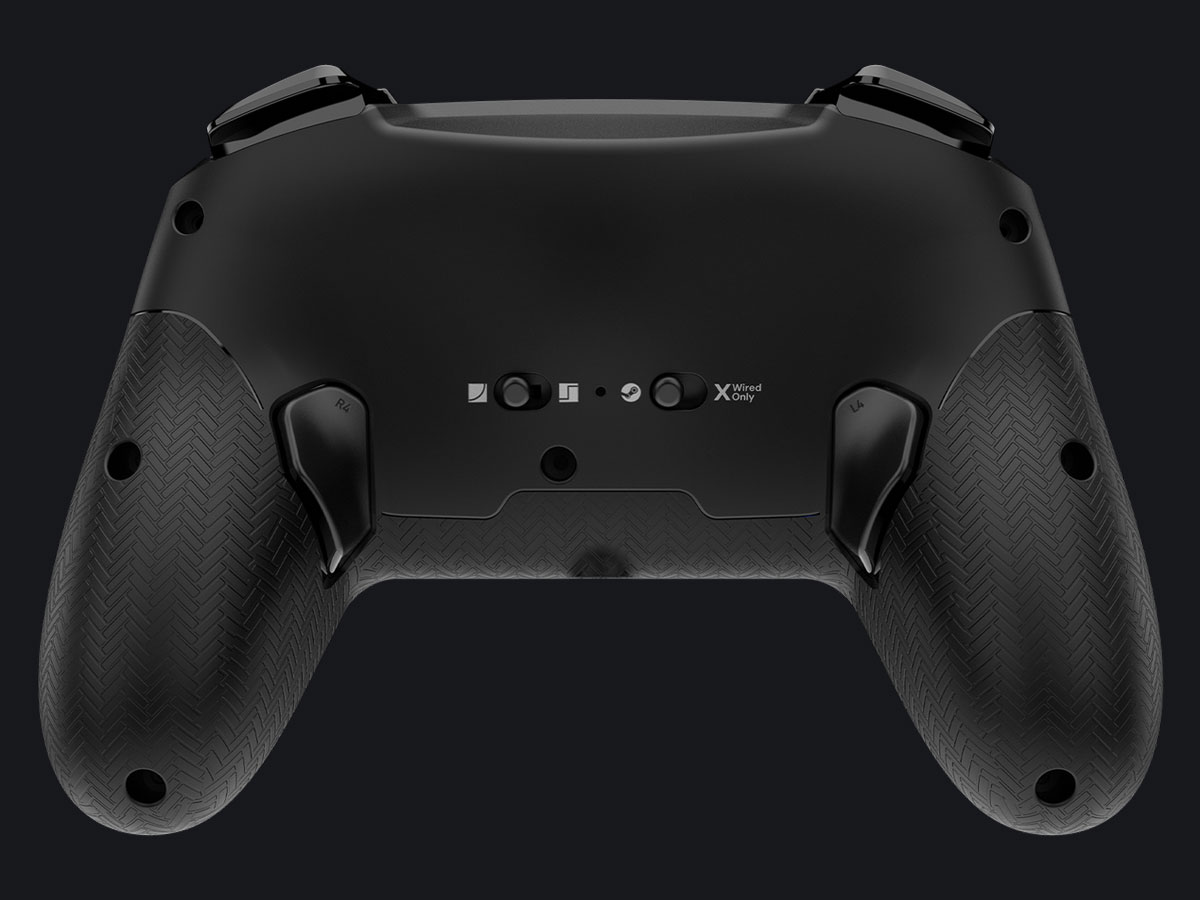 Kabelloser Controller HORI Wireless HORIPAD für Steam - Rückansicht, Grafik mit Hintergrund