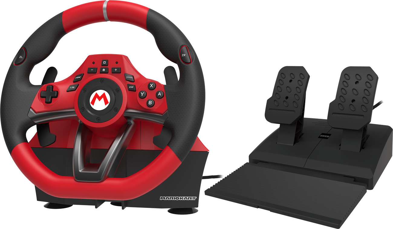 Lenkrad + Pedale HORI Mario Kart Racing Wheel Pro Deluxe - Gesamtansicht