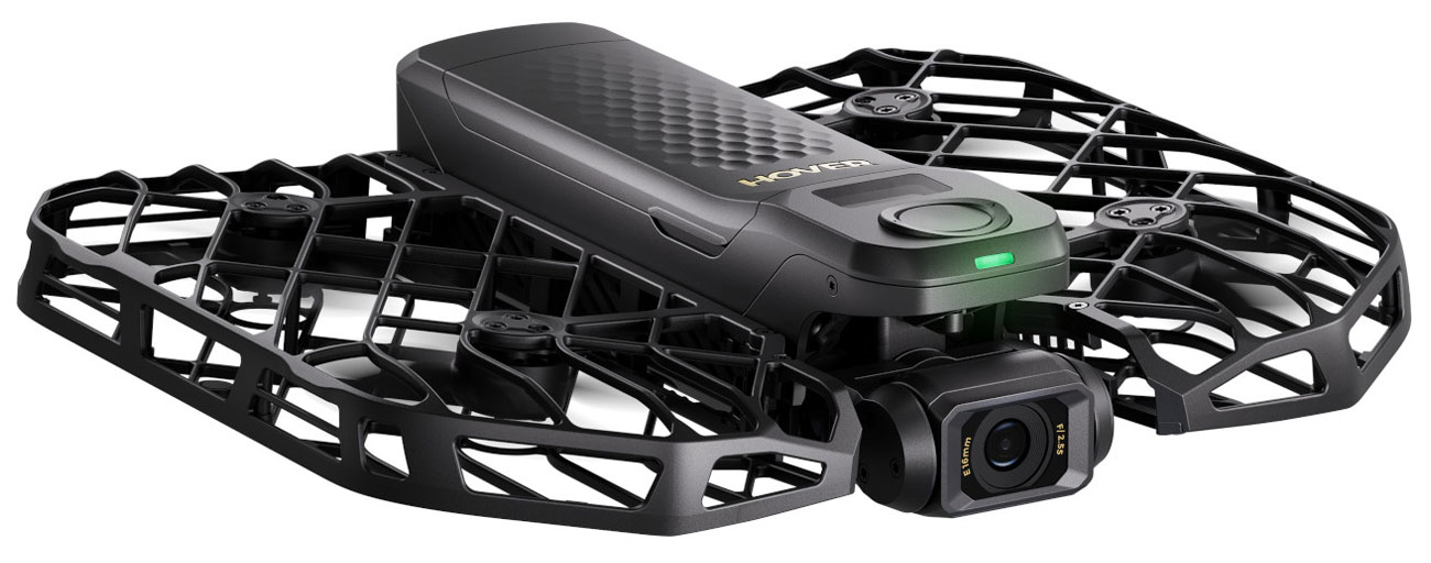 Drohne HOVERAir X1 PROMAX - Ansicht von vorne im Winkel