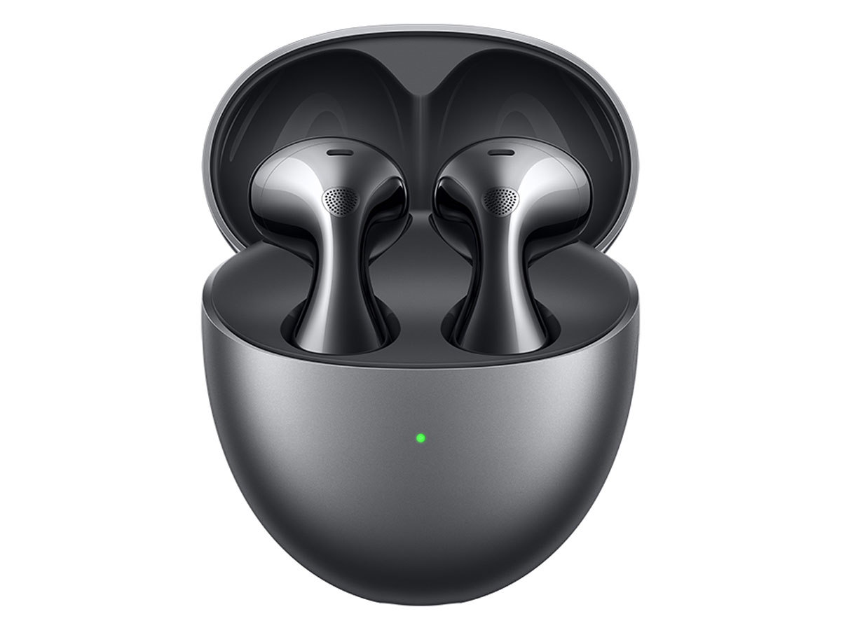 Huawei FreeBuds 6 Schwarz - Ansicht von vorne mit Ladeetui