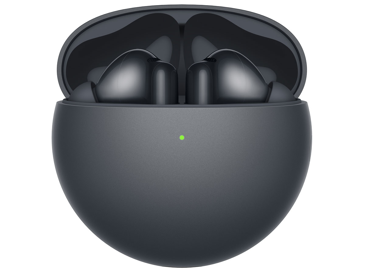 Drahtlose Huawei FreeBuds 7i Schwarz - Vorderansicht mit offenem Ladeetui
