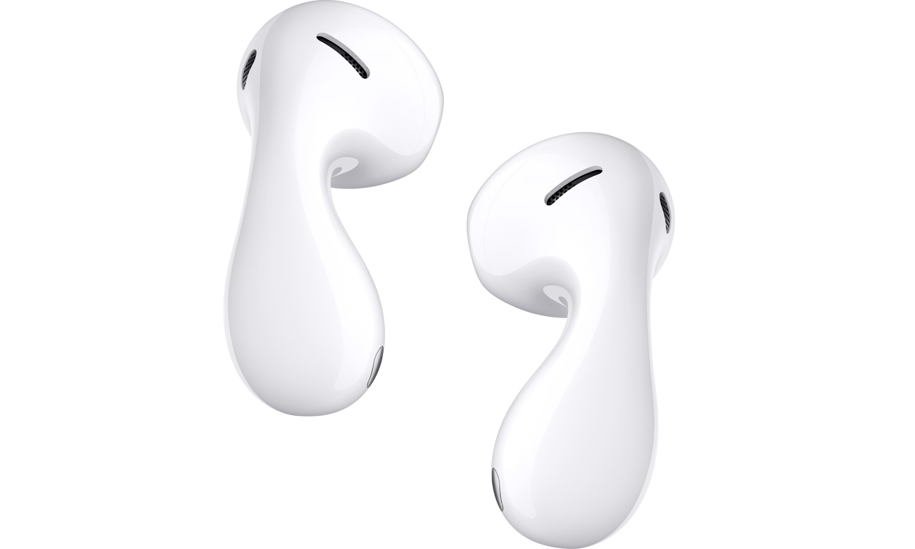 Weiße kabellose HUAWEI FreeBuds 5 - Ansicht der linken und rechten Ohrhörer