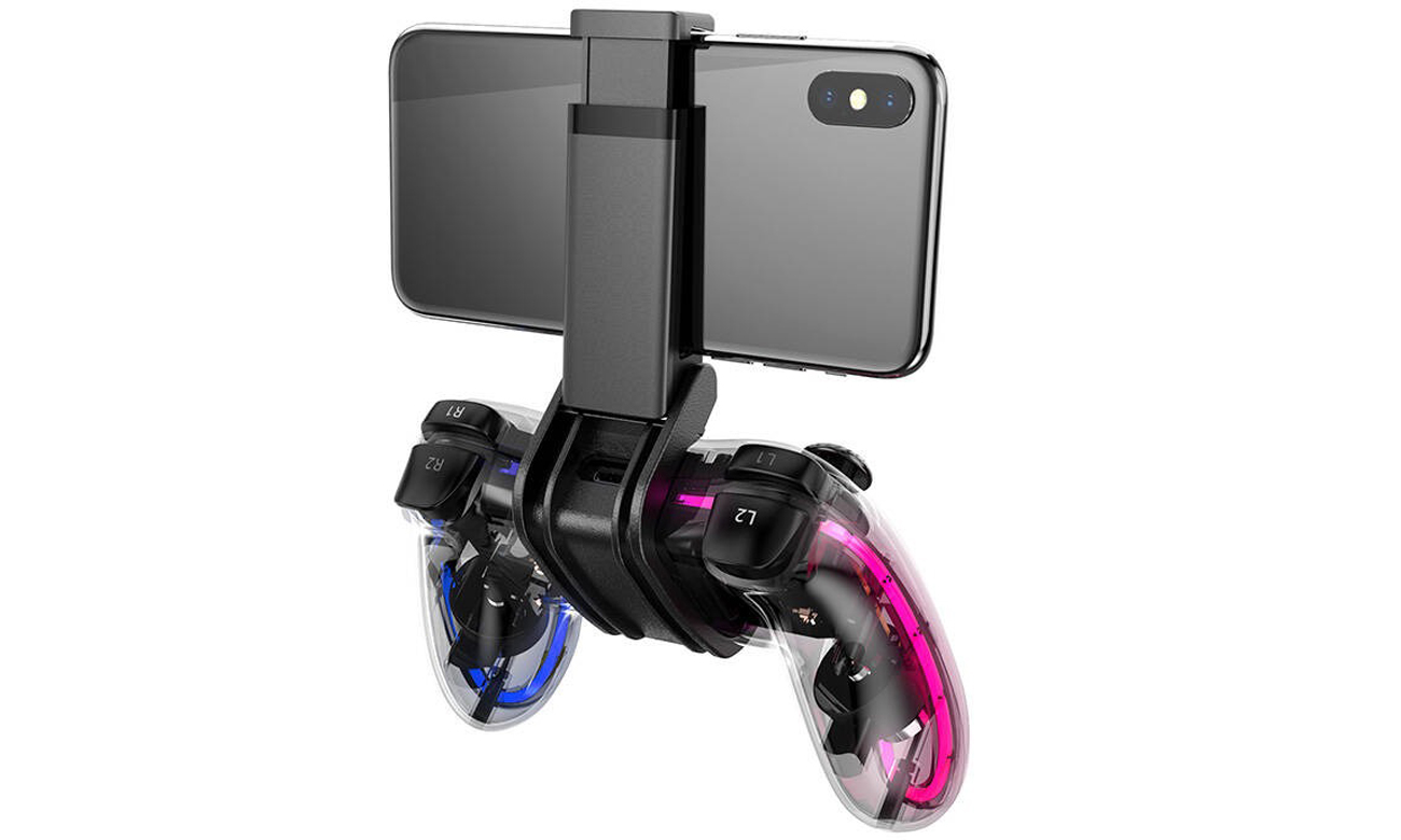 Drahtloser Controller Havit G180BT Weiß - Rückansicht unter einem Winkel