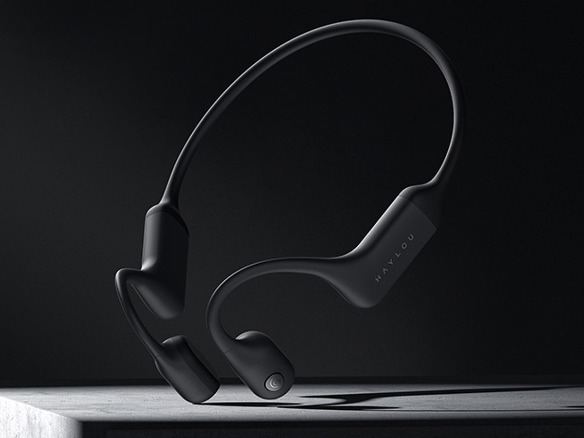 Knochenleitungskopfhörer Haylou PurFree BC01 Schwarz - Lifestyle-Grafik