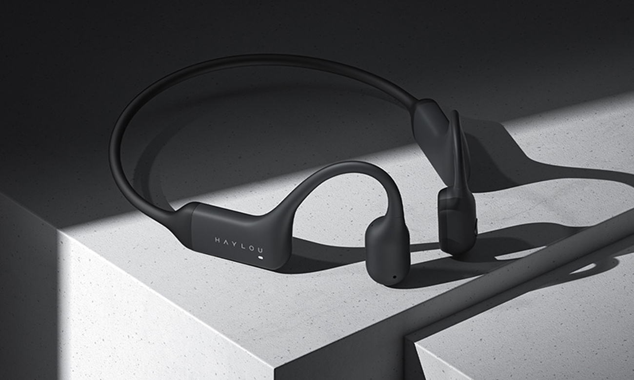 Knochenleitungskopfhörer Haylou PurFree BC01 Schwarz - Lifestyle-Grafik