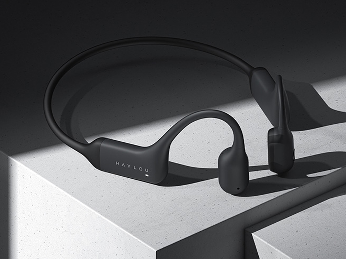 Knochenleitungskopfhörer Haylou PurFree BC01 Schwarz - Lifestyle-Grafik