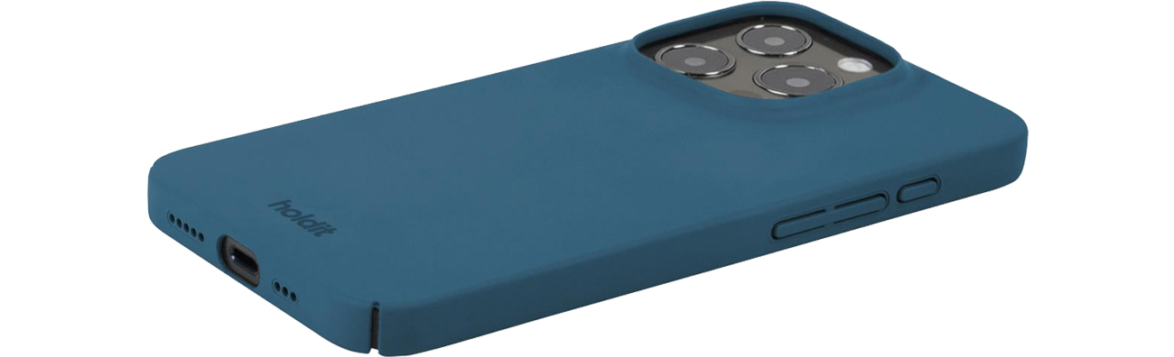 Holdit Slim Case iPhone 15 Pro Denim Blue