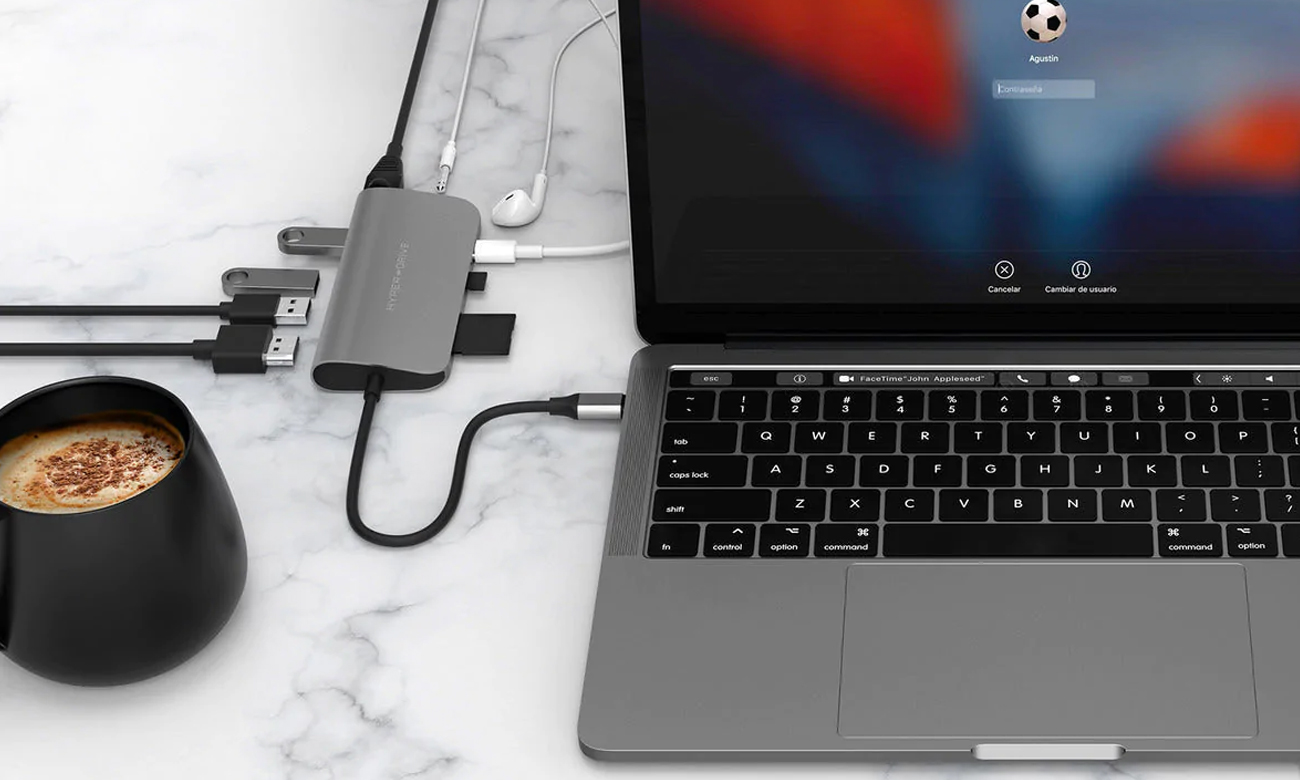 Hyper HyperDrive POWER 9-in-1 USB-C Hub grau angeschlossene Geräte