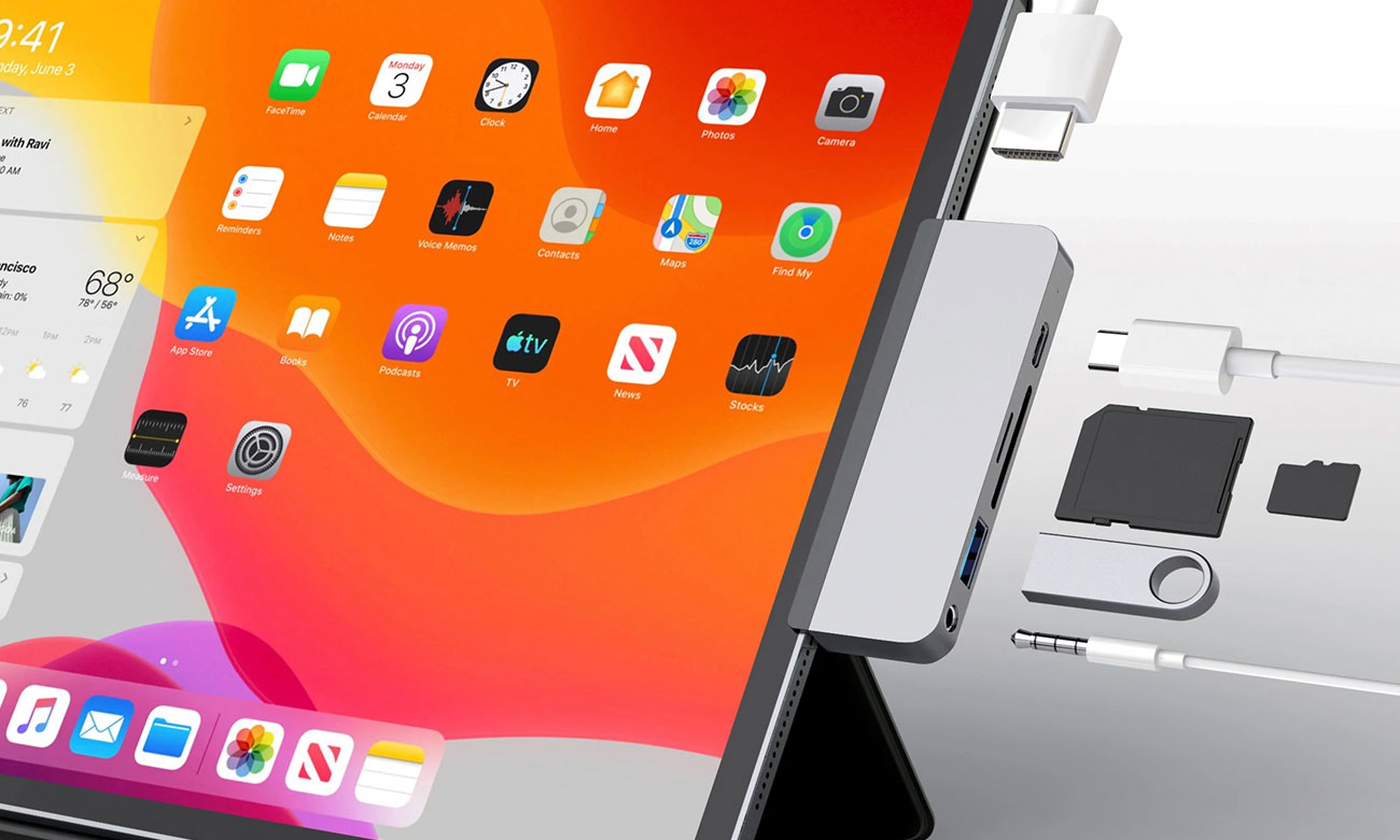 Dockingstation für Laptop Hyper 6-in-1 Anschlussmöglichkeiten für Geräte