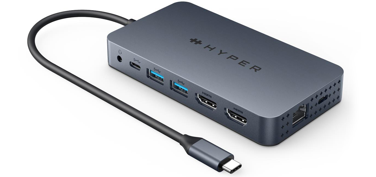 HyperDrive Duel HDMI 10-in-1 Travel Dock for M1 MacBook