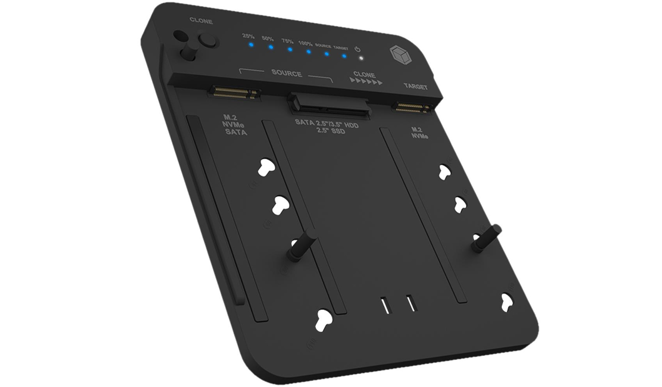 ICY BOX Dockingstation für M.2 NVMe SSD, 2.5''/3.5'' SATA SSD/HDD (Klonen)