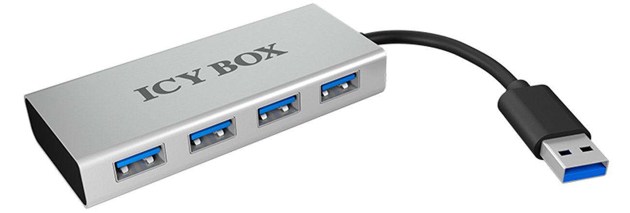 ICY BOX Hub USB-A - 4x USB-A Aluminium