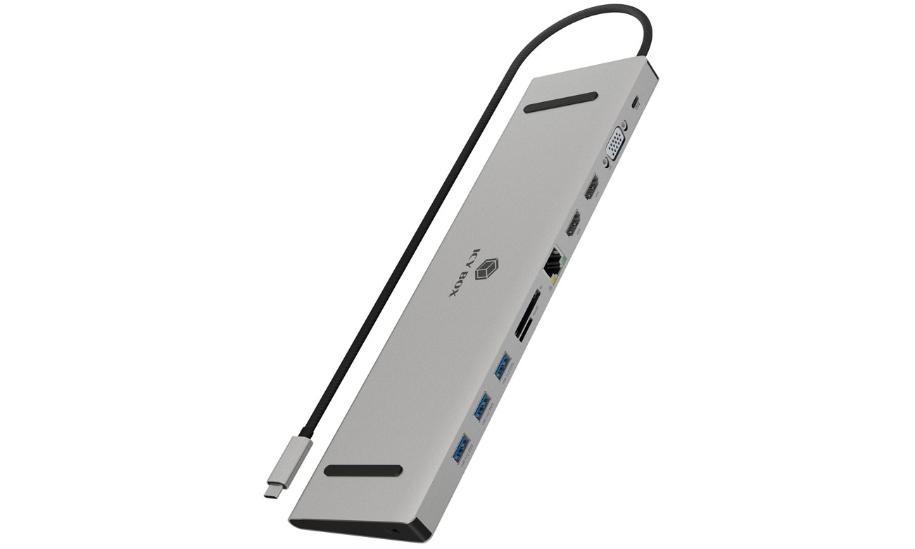ICY BOX USB-C Dockingstation 11-in-1 - 2 Monitore, PD 100W
