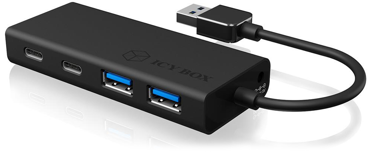 Hub ICY BOX 4 portowy 2x USB-C 2x USB-A