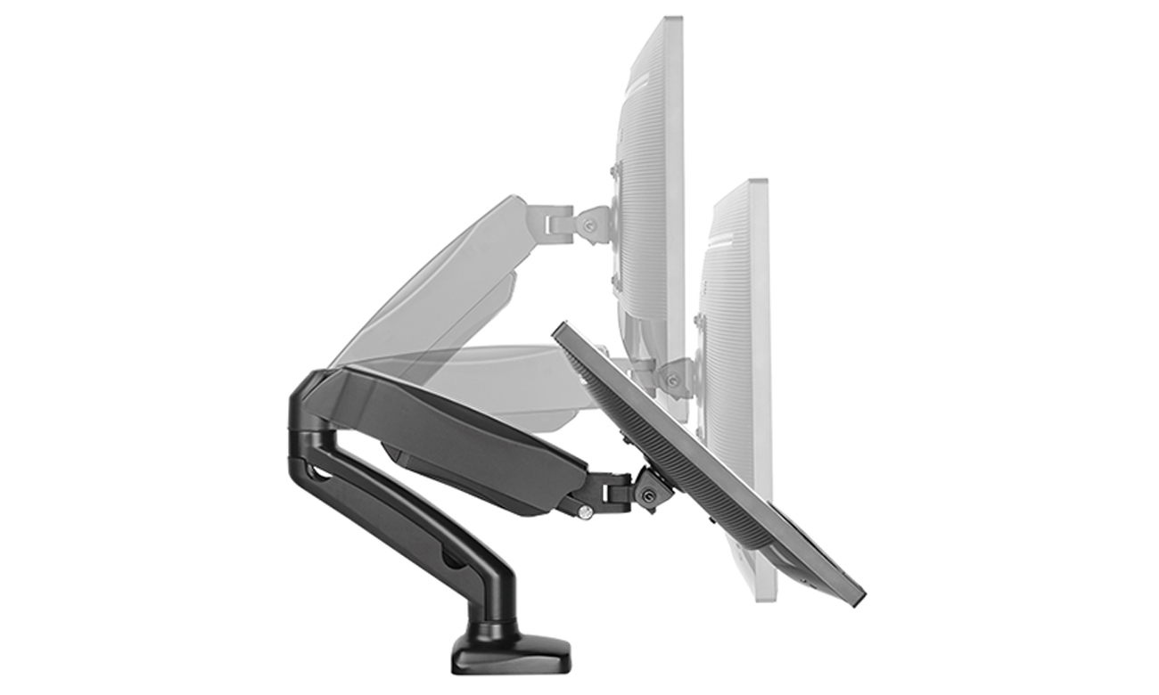 Tischhalterung für einen Monitor bis 27'' ICY BOX IB-MS303-T - Viele Verstellmöglichkeiten