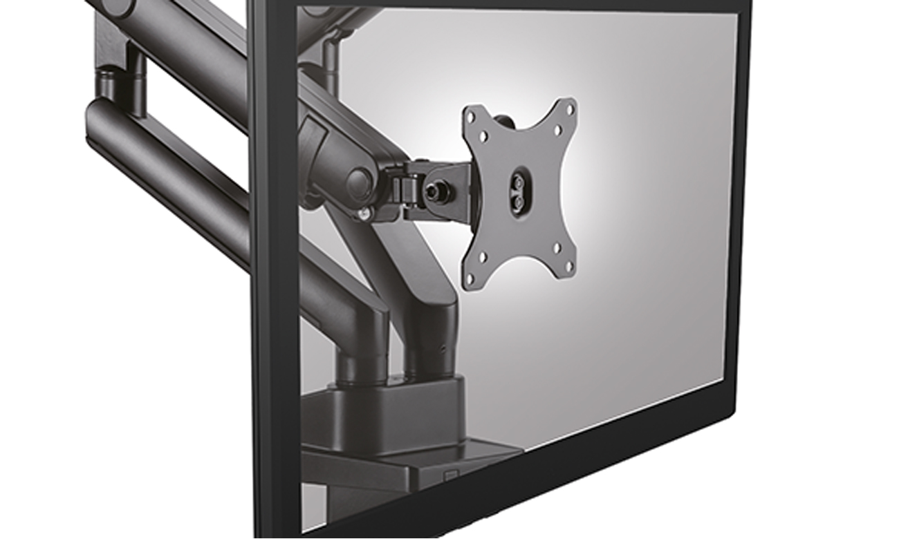 Uchwyt biurkowy na dwa monitory do 32'' ICY BOX IB-MS314-T - Łatwy montaż monitora