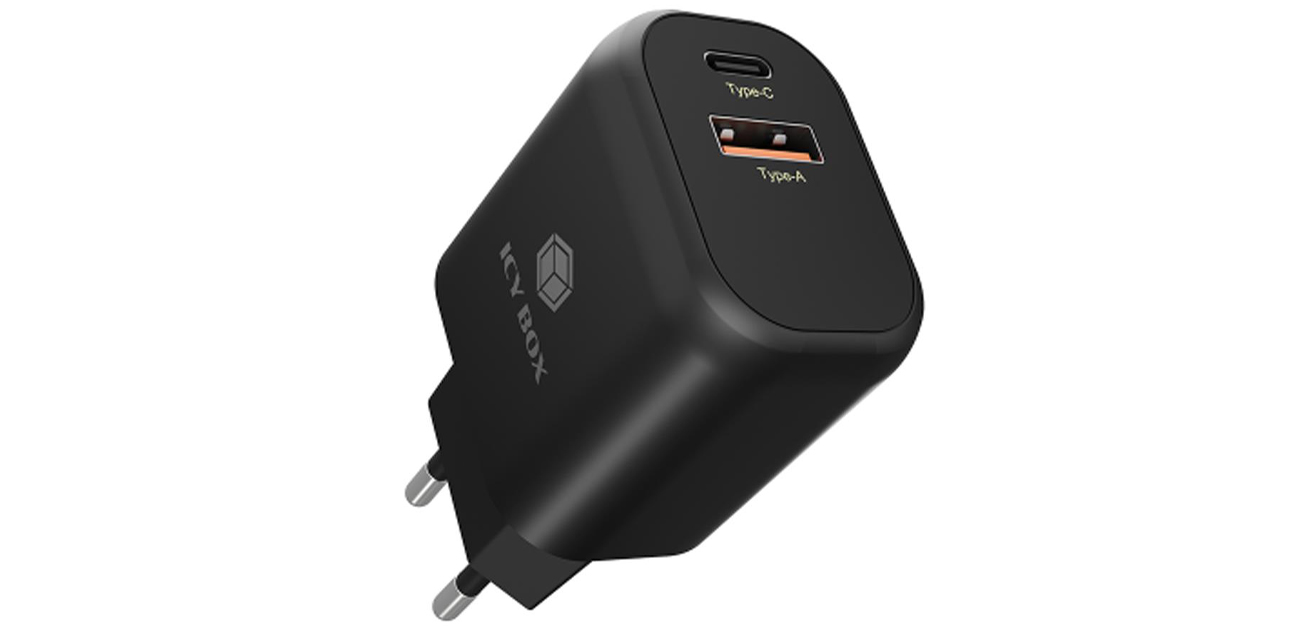 ICY BOX 20W USB-C USB-A Netzladegerät