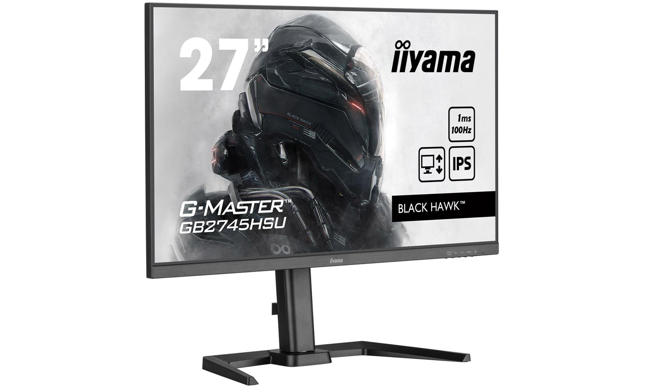 Monitor iiyama G-Master GB2745HSU-B1 - Frontansicht unter einem Winkel