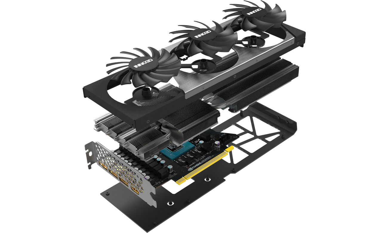 Inno3D GeForce RTX 4070 X3 OC Kühlung