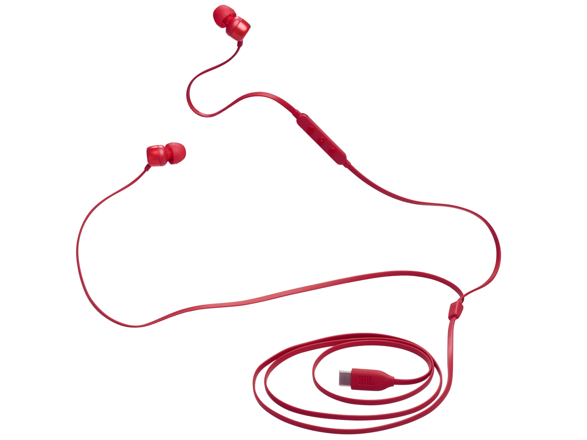Kabelgebundene Kopfhörer JBL Tune 310C USB-C Rot - Allgemeine Ansicht