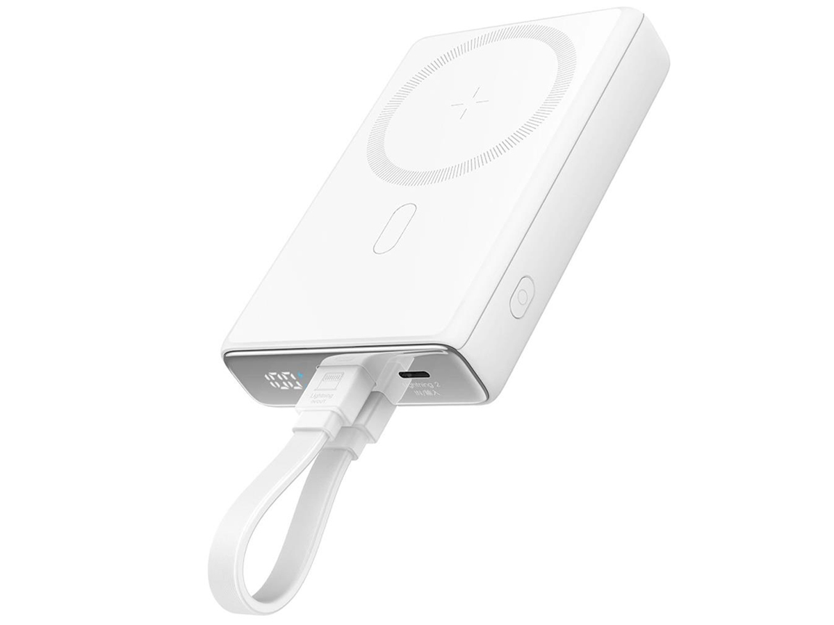 Magnetische Powerbank JoyRoom 10000mAh 20W mit Ständer schwarz