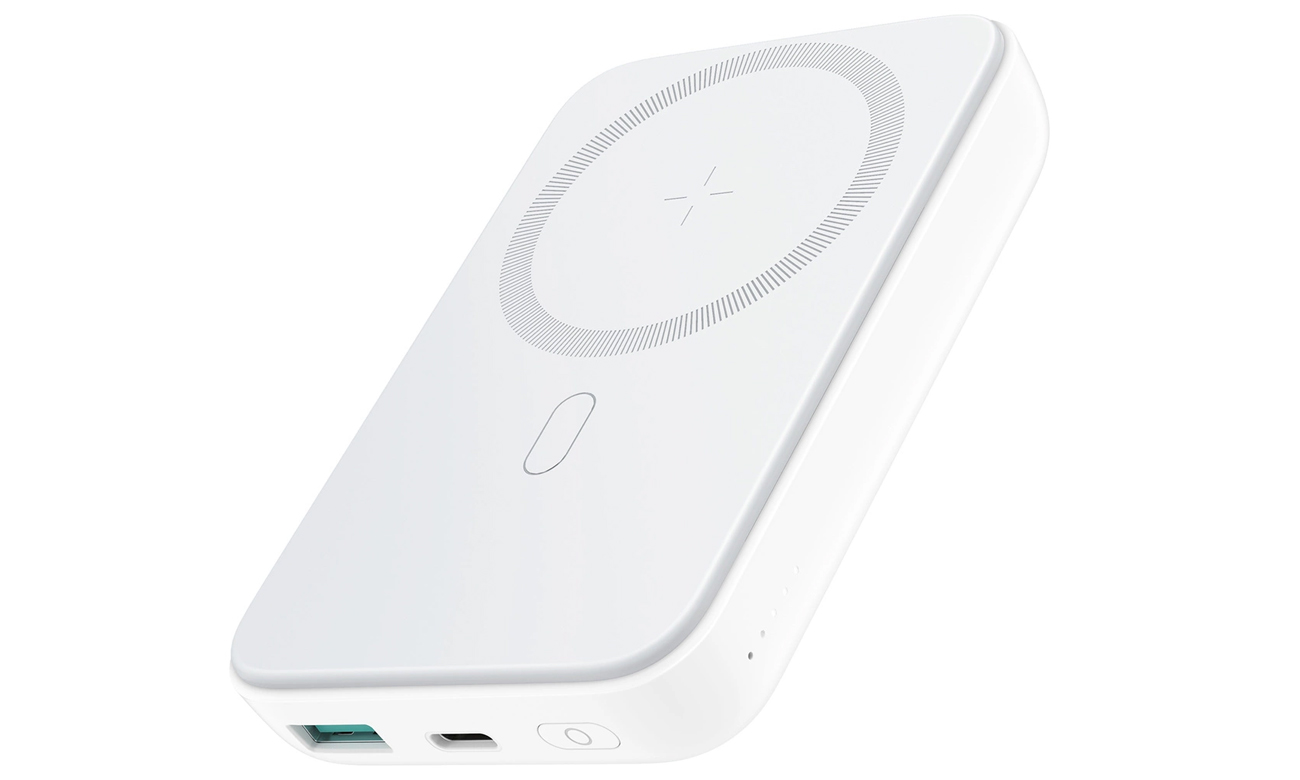 Powerbank 10000mAh JoyRoom 20W MagSafe + USB-C Kabel 0,25m weiß