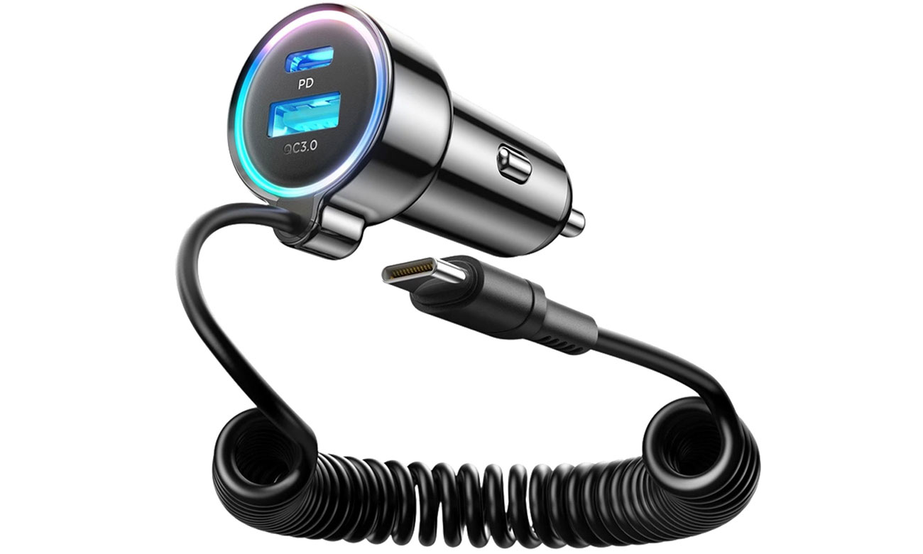 JoyRoom Autolader 3-in-1 Joyroom JR-CL07 72W mit USB-C-Kabel