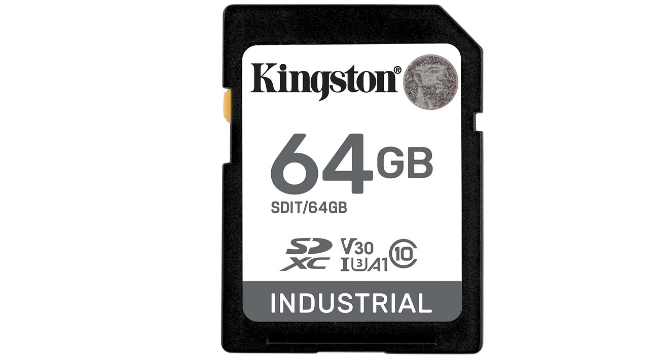 Kingston 64GB SDXC Industrial UHS-I U3 V30 A1 pSLC Speicherkarte