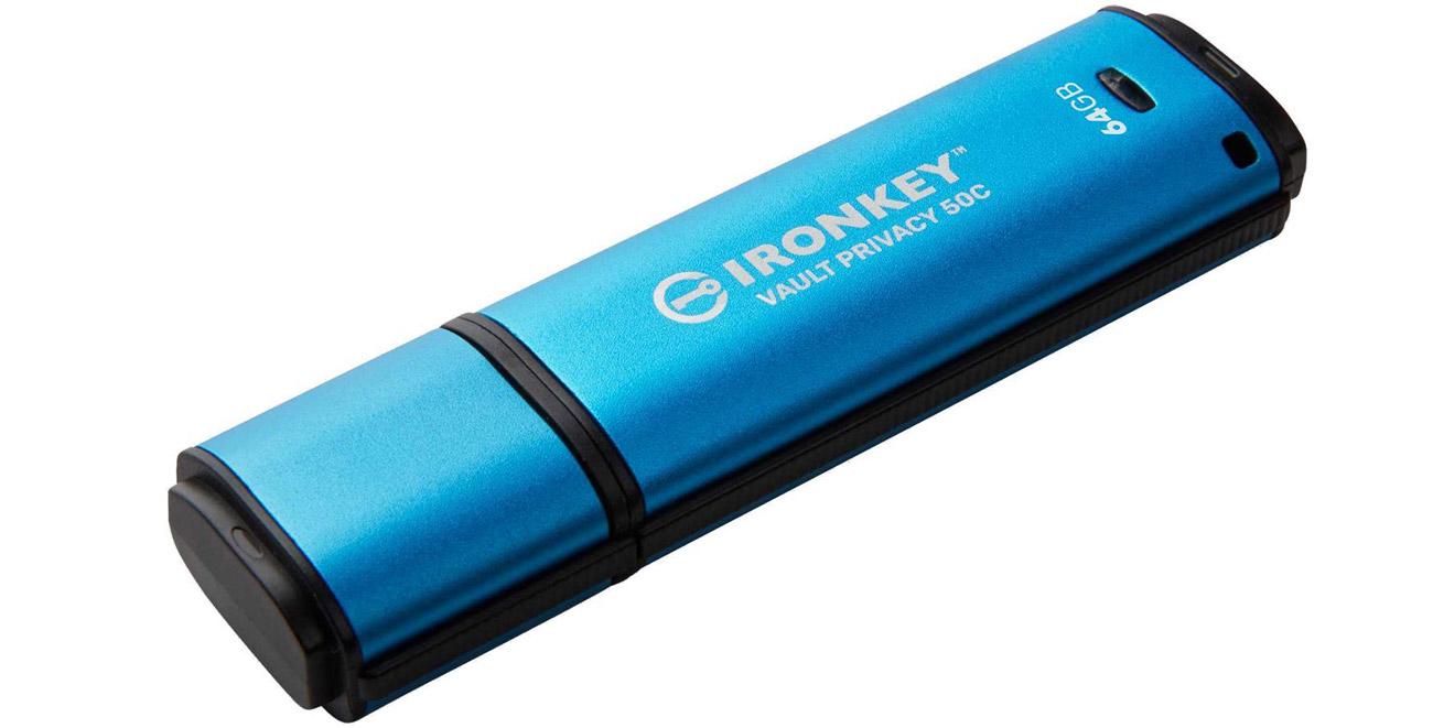 Pendrive Kingston 64GB IronKey Vault Privacy 50C AES-256 FIPS 197 USB-C