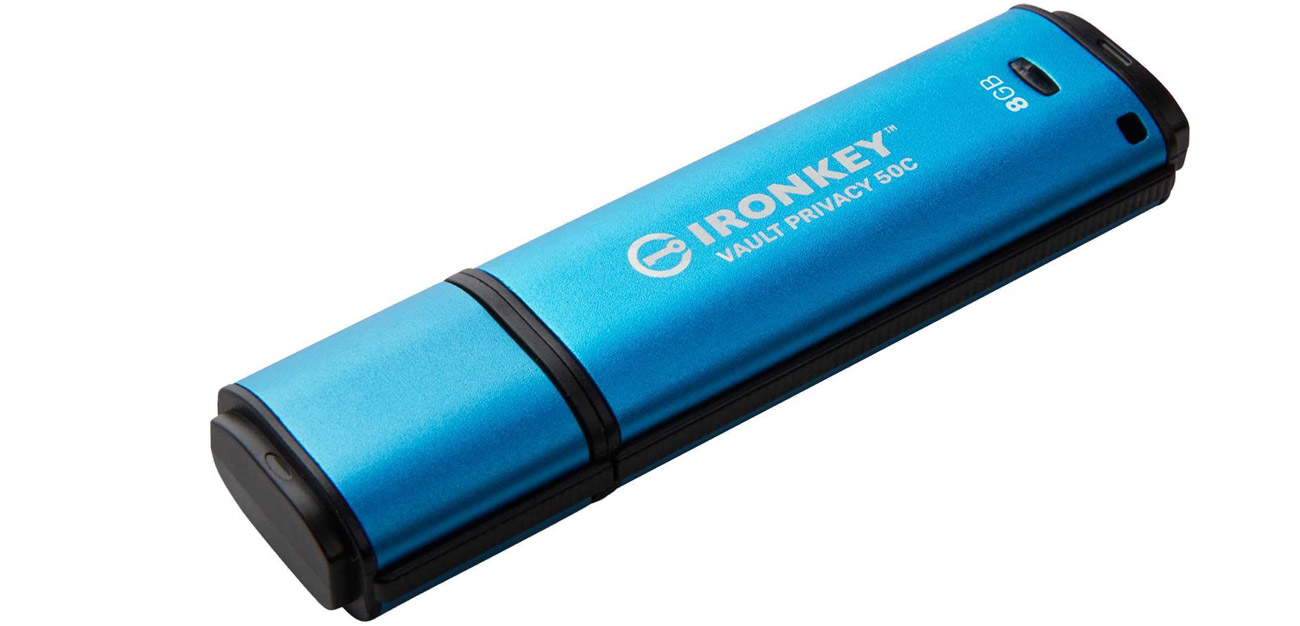 Pendrive Kingston 8GB IronKey Vault Privacy 50C AES-256 FIPS 197 USB-C
