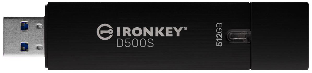 Pendrive Kingston IronKey D500S AES 256 512 GB - Widok od przodu