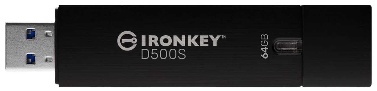 Pendrive Kingston IronKey D500S AES 256 64 GB - Widok od przodu