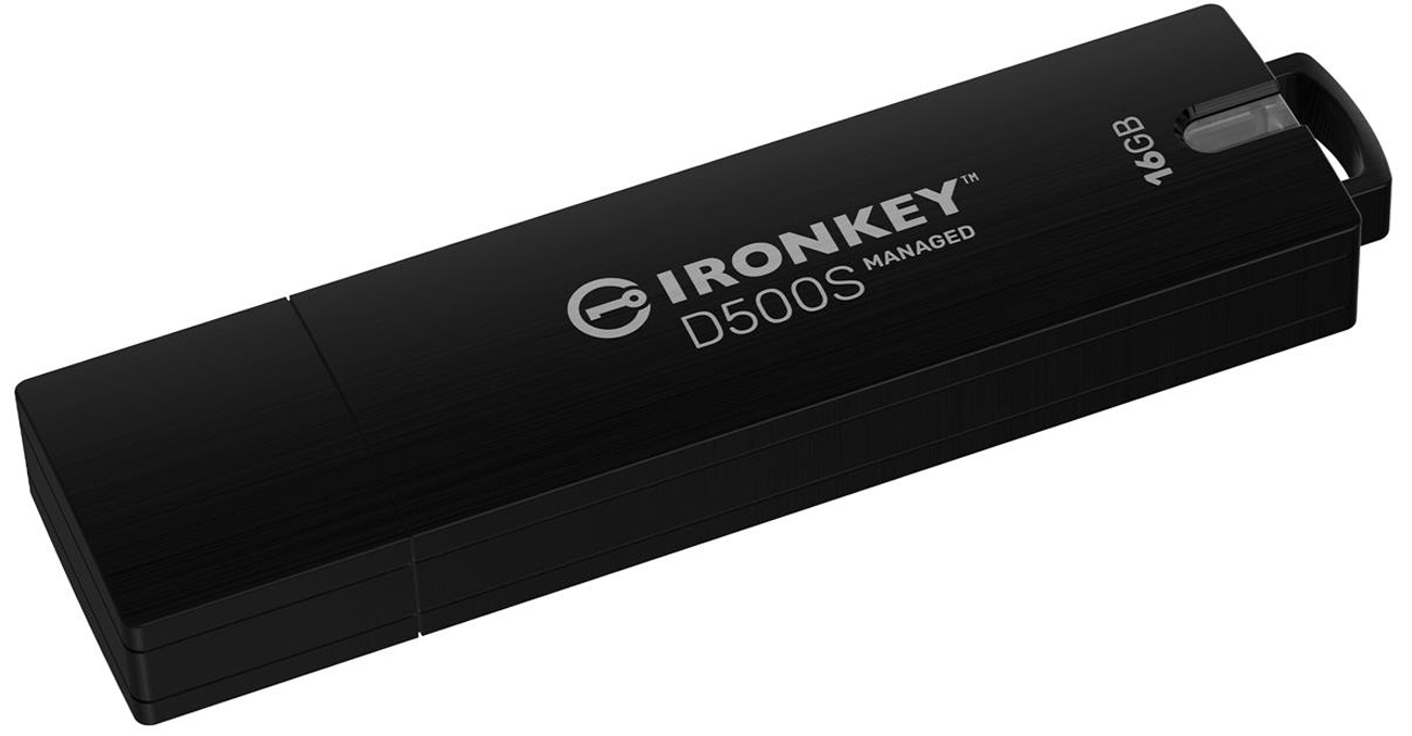 Pendrive Kingston IronKey D500SM AES 256 16 GB - Widok od przodu pod kątem