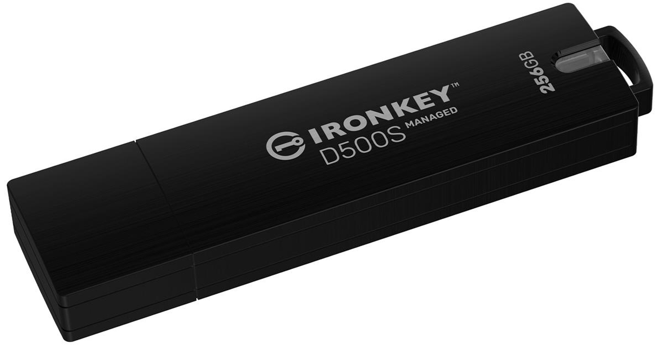 Pendrive Kingston IronKey D500SM AES 256 256 GB - Widok od przodu pod kątem