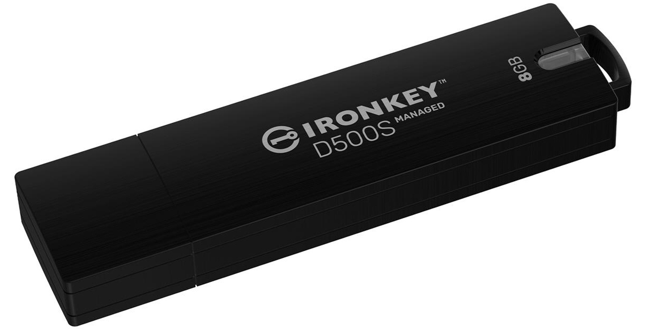 Pendrive Kingston IronKey D500SM AES 256 8 GB - Widok od przodu pod kątem