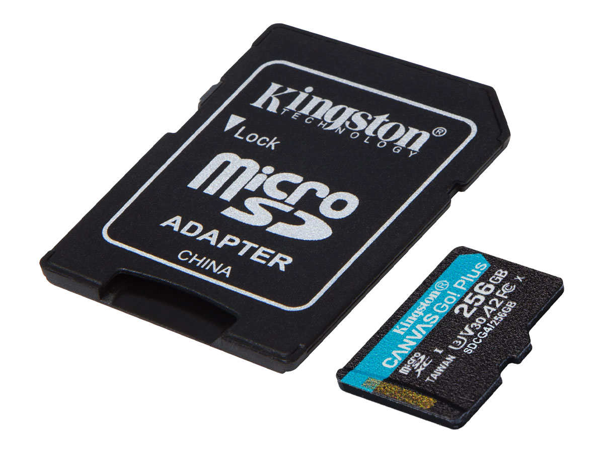 Kingston 256GB microSDXC Canvas Go! Plus Gen4 200MB/s A2 U3 V30
