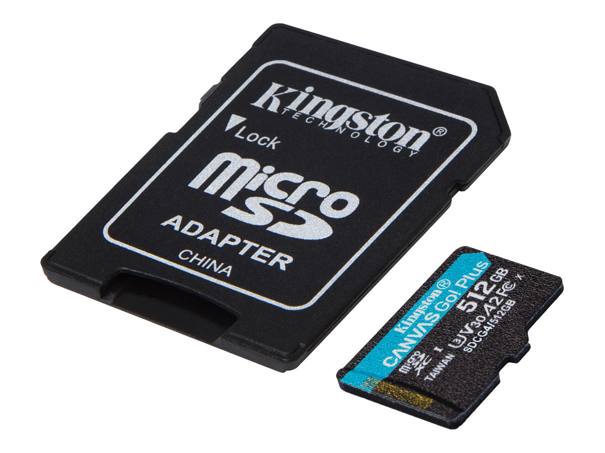 Kingston 512GB microSDXC Canvas Go! Plus Gen4 200MB/s A2 U3 V30