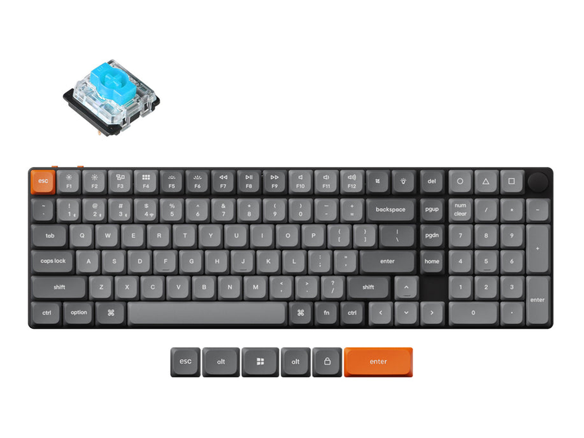 Keychron K17 Max H2 Ultra Slim Low Profile Gateron Blue RGB