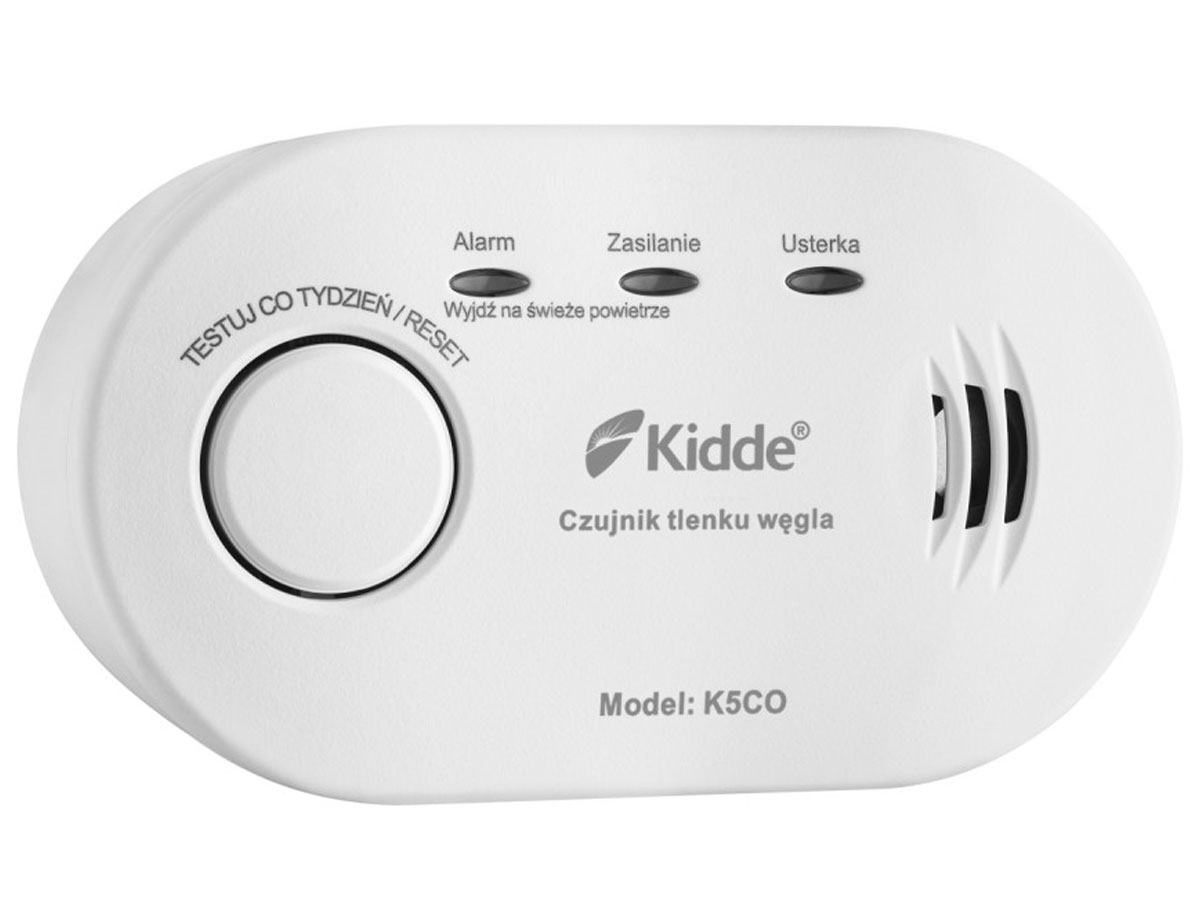 Kohlenmonoxidmelder Kidde K5CO - Vorderansicht im Winkel