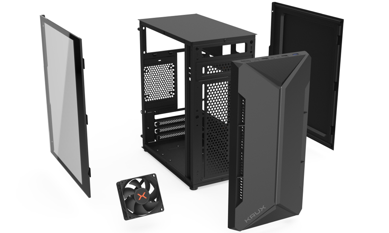 Wbudowany wentylator o średnicy 80 mm