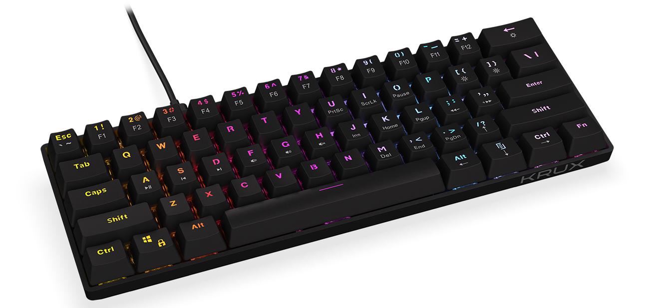 KRUX Qara 60% Ansicht von oben im Winkel