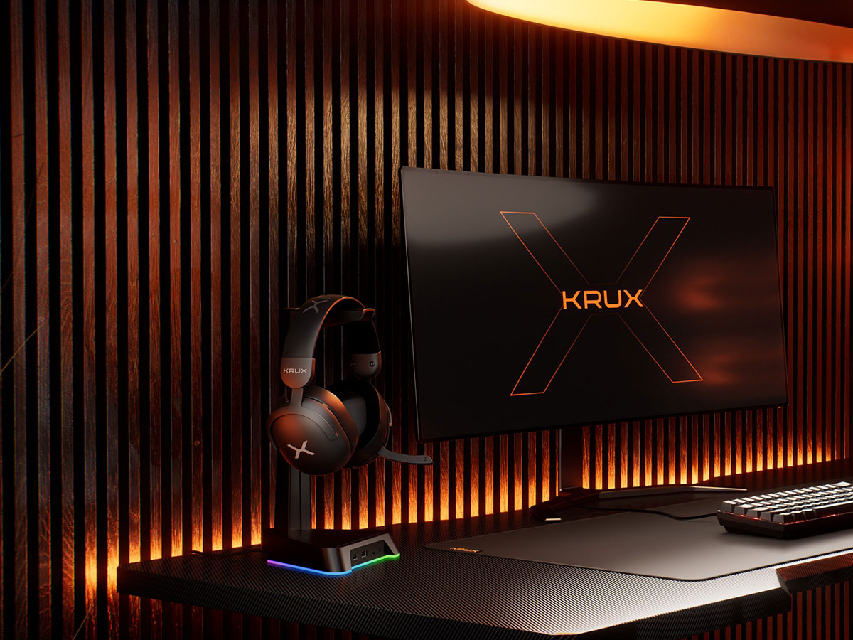 Stojak na słuchawki KRUX Rivt słuchawki