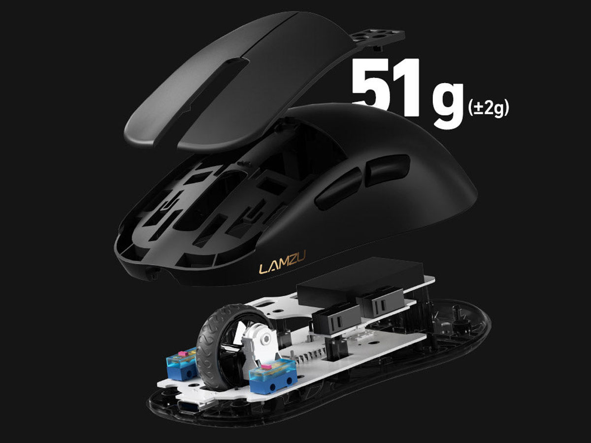 Lamzu Atlantis Mini 4K Charcoal Black